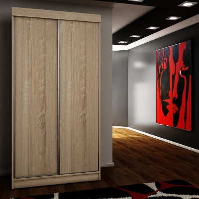ELVIRA 3 gardróbszekrény 100 cm RGB LED világítással - sonoma tölgy