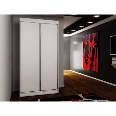ELVIRA 3 gardróbszekrény 100 cm kék LED világítással - fehér