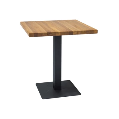 Étkezőasztal KYRYLO 3 - 80x80, tölgy / fekete