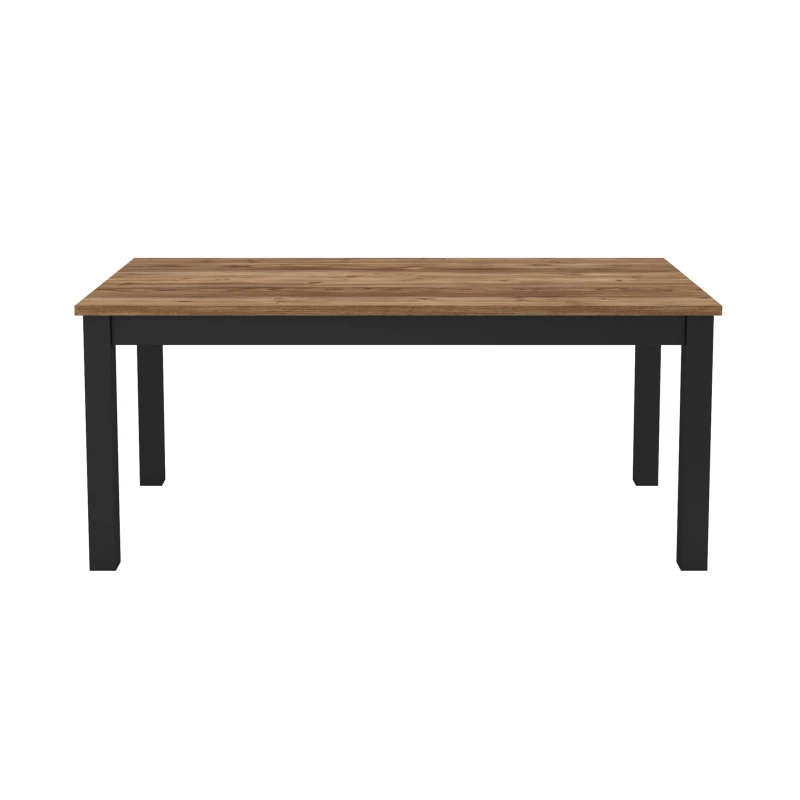 Étkezőasztal OKAL - 180 cm, Appenzelli lucfenyő / fekete