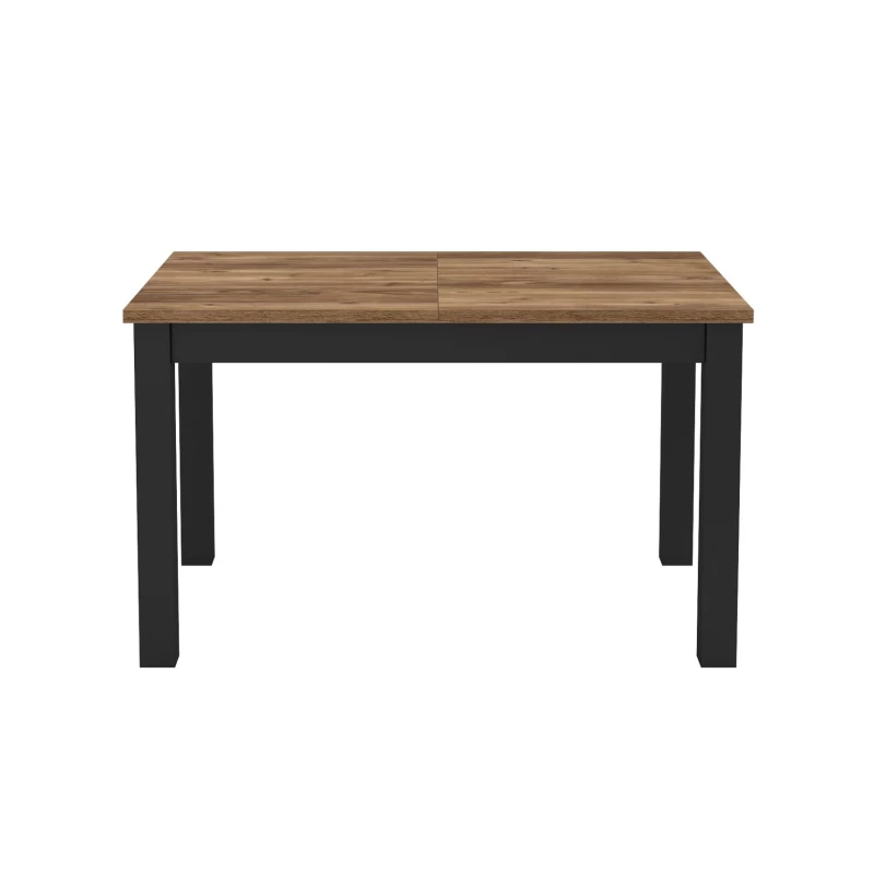 Kihúzható étkezőasztal OKAL - 130-175 cm, Appenzelli lucfenyő / fekete
