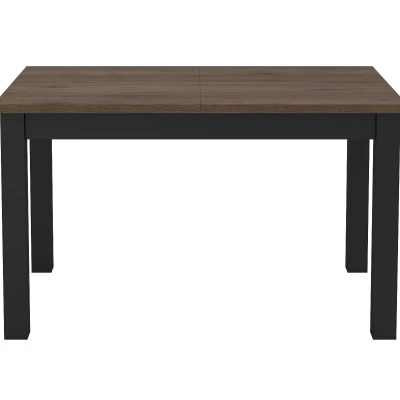 Kihúzható étkezőasztal OKAL - 130-175 cm, okapi dió / fekete