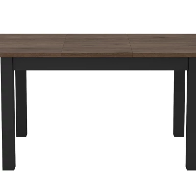 Kihúzható étkezőasztal OKAL - 130-175 cm, okapi dió / fekete