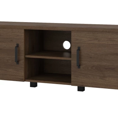 Modern TV-állvány OKAL - okapi dió / fekete