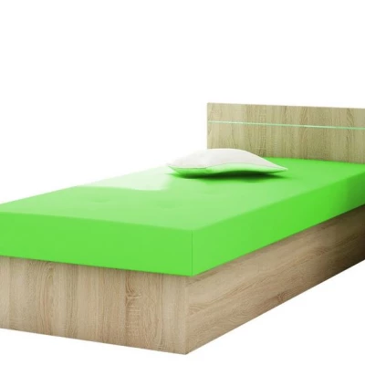 Gyerek kanapé tárolóhellyel 80x190 SENOMA 2 - sötét kőris / fekete