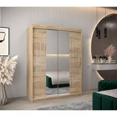 KATI tükrös gardróbszekrény - szélesség 150 cm, sonoma tölgy