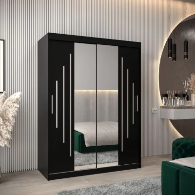 KATI tükrös gardróbszekrény - szélesség 150 cm, fekete