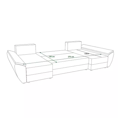 OPHELIA U-alakú kinyitható ülőgarnitúra - zöld