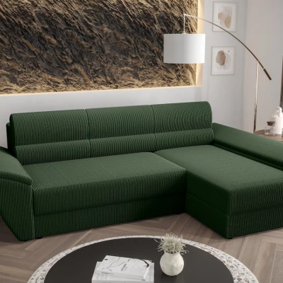 OPHELIA sarok ülőgarnitúra mindennapi alváshoz - zöld