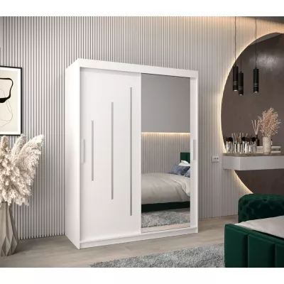 ROZALIE tükrös ruhásszekrény - szélesség 150 cm, fehér