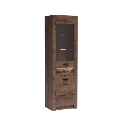 Keskeny BESS vitrinek - szélesség 56 cm, sötét kőris