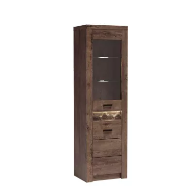 Keskeny BESS vitrinek - szélesség 56 cm, sötét kőris