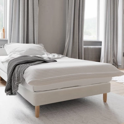 HENRYK COMFORT 2 egyszemélyes ágy - 90x200, bézs