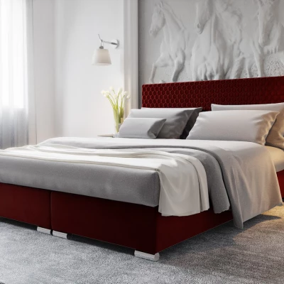HENIO COMFORT kárpitozott franciaágy - 180x200, piros