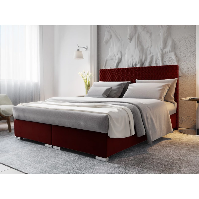 HENIO COMFORT kárpitozott franciaágy - 180x200, piros
