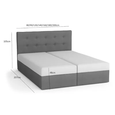 HENIO COMFORT kárpitozott franciaágy - 180x200, piros