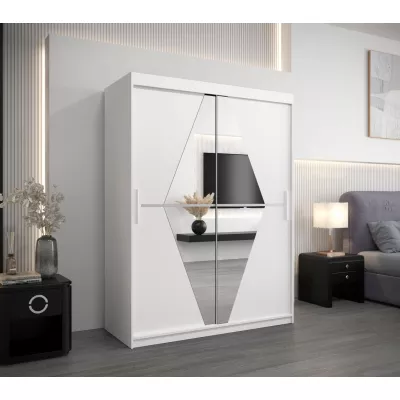 TATANA tükrös ruhásszekrény - szélesség 150 cm, fehér