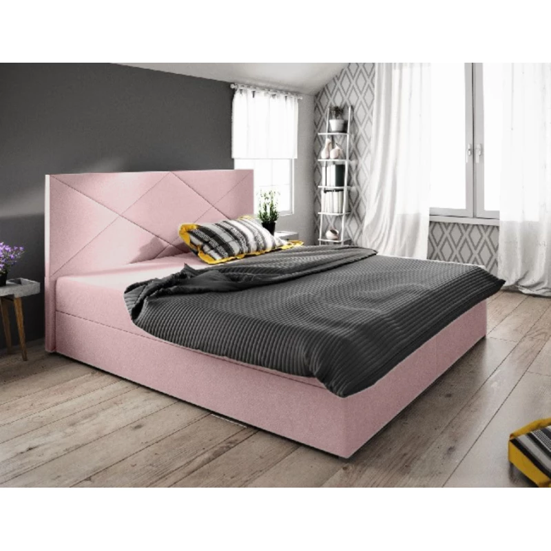 STIG COMFORT 4 egyszemélyes ágy tárolóhellyel - 120x200, rózsaszín