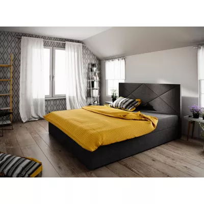 STIG COMFORT 4 franciaágy tárolóval - 180x200, fekete