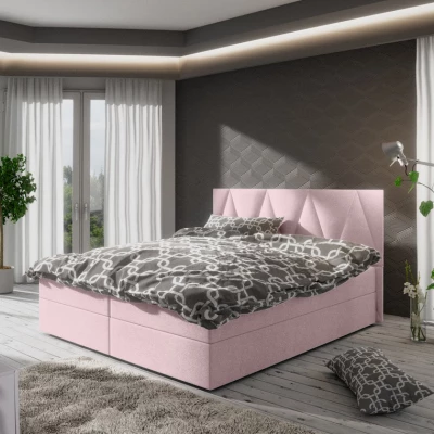 STIG COMFORT 3 egyszemélyes ágy tárolóhellyel - 120x200, rózsaszín