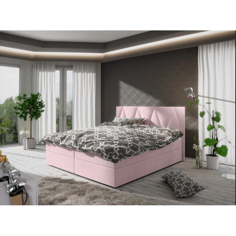 STIG COMFORT 3 egyszemélyes ágy tárolóhellyel - 120x200, rózsaszín