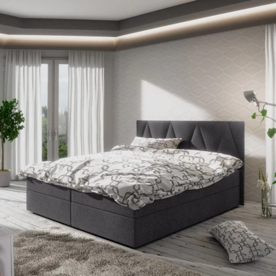 STIG COMFORT 3 franciaágy tárolóval - 160x200, szürke