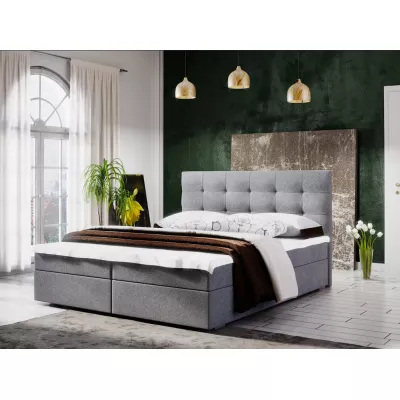 STIG COMFORT 5 franciaágy tárolóval - 160x200, világosszürke