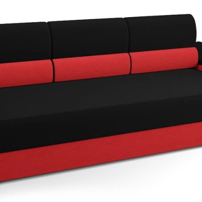 OPHELIA kanapéágy - fekete / piros