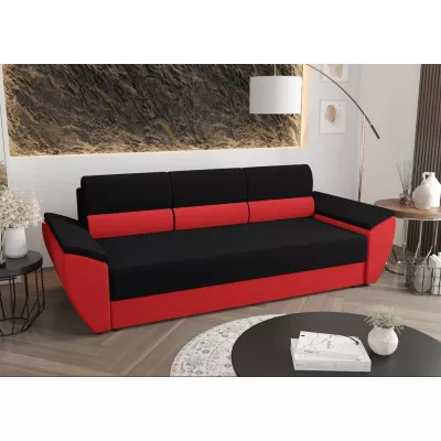 OPHELIA kanapéágy - fekete / piros