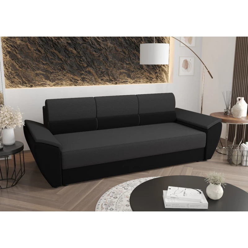 OPHELIA kanapéágy - sötétszürke / fekete