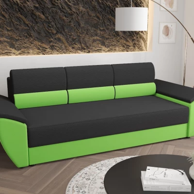 OPHELIA kanapéágy - sötétszürke / zöld