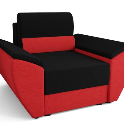OPHELIA stílusos fotel - fekete / piros