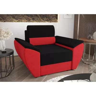 OPHELIA stílusos fotel - fekete / piros