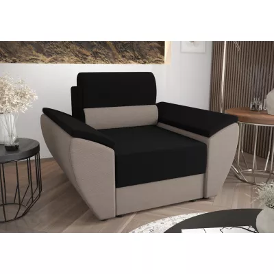 OPHELIA stílusos fotel - fekete / világosbarna