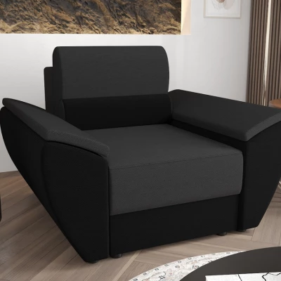 OPHELIA stílusos fotel - sötétszürke / fekete