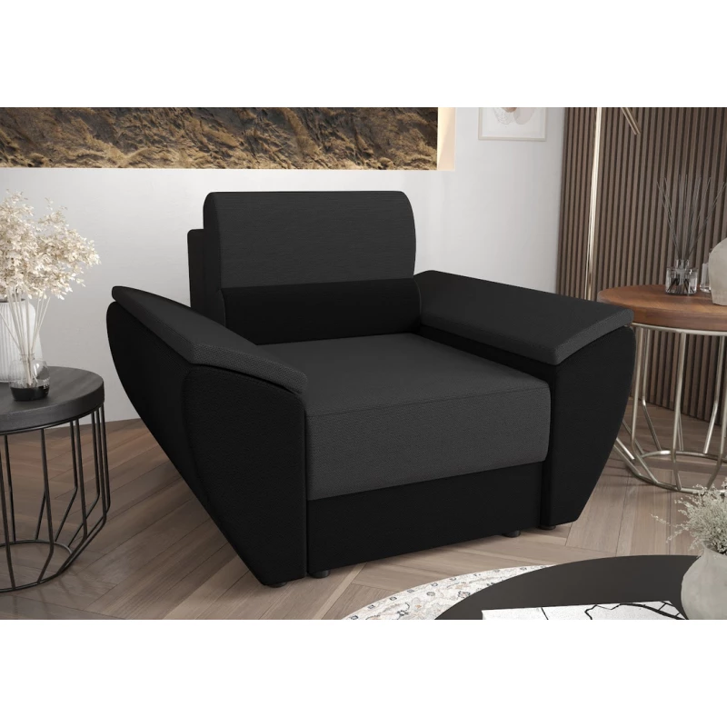 OPHELIA stílusos fotel - sötétszürke / fekete