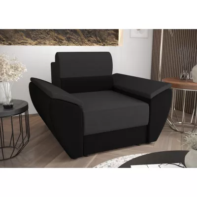 OPHELIA stílusos fotel - sötétszürke / fekete