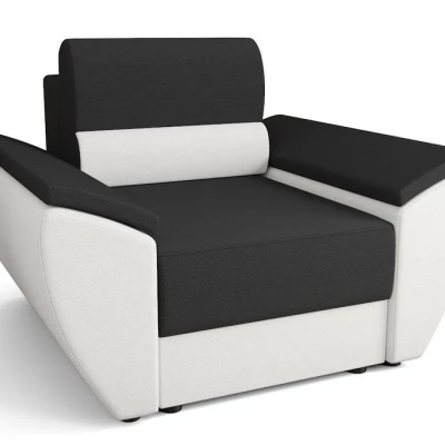 OPHELIA stílusos fotel - sötétszürke / fehér