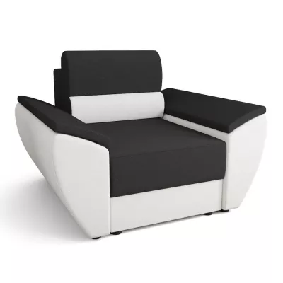 OPHELIA stílusos fotel - sötétszürke / fehér