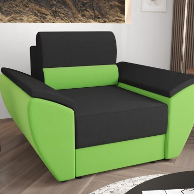 OPHELIA stílusos fotel - sötétszürke / zöld