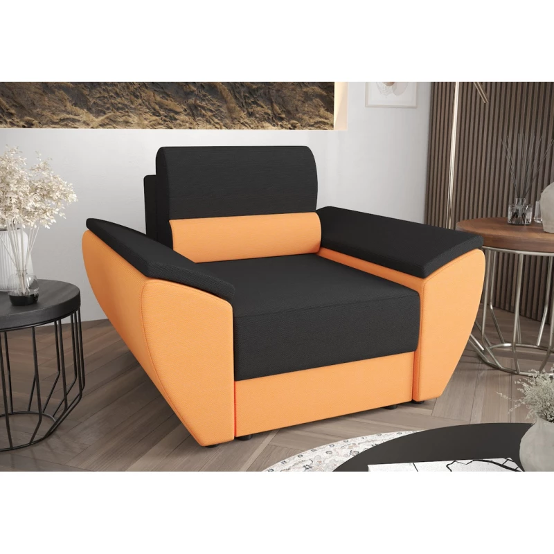 OPHELIA stílusos fotel - sötétszürke / narancssárga