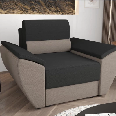 OPHELIA stílusos fotel - sötétszürke / világosbarna