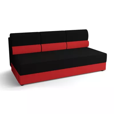 OPHELIA háromszemélyes kanapéágy - fekete / piros