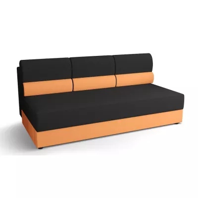 OPHELIA háromszemélyes kanapéágy - sötétszürke / narancssárga
