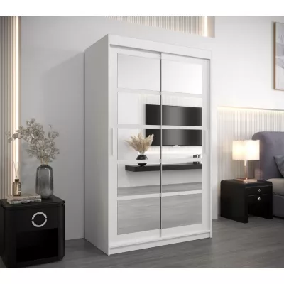 ANABEL tükrös ruhásszekrény - szélesség 120 cm, fehér