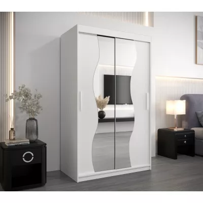 JUDITA tükrös ruhásszekrény - szélesség 120 cm, fehér