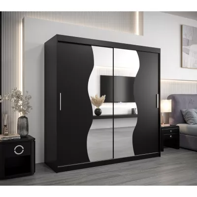 ROZALIE ruhásszekrény - szélesség 200 cm, fekete