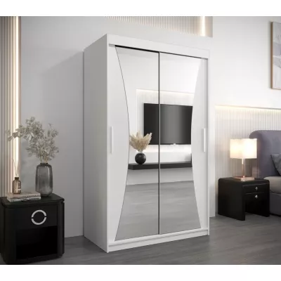 VAIANA tükrös ruhásszekrény - szélesség 120 cm, fehér