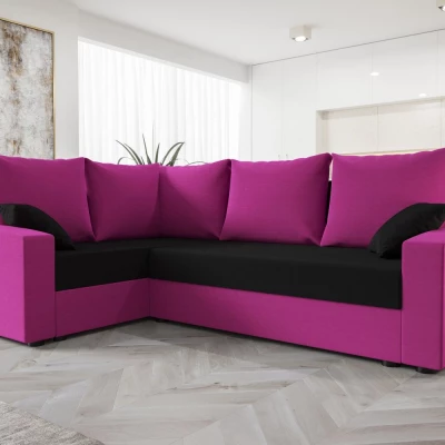CATALINA PLUS sarok ülőgarnitúra - rózsaszín / fekete