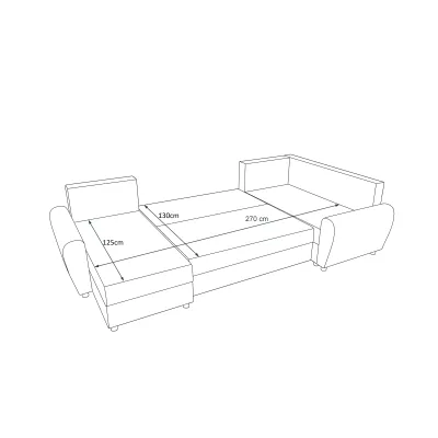 FLORIANA LONG elegáns és tágas U-alakú ülőgarnitúra - világos szürke / krémszínű